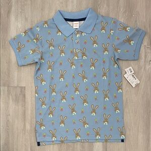 NWT Gymboree Easter Bunny Print Polo Shirt